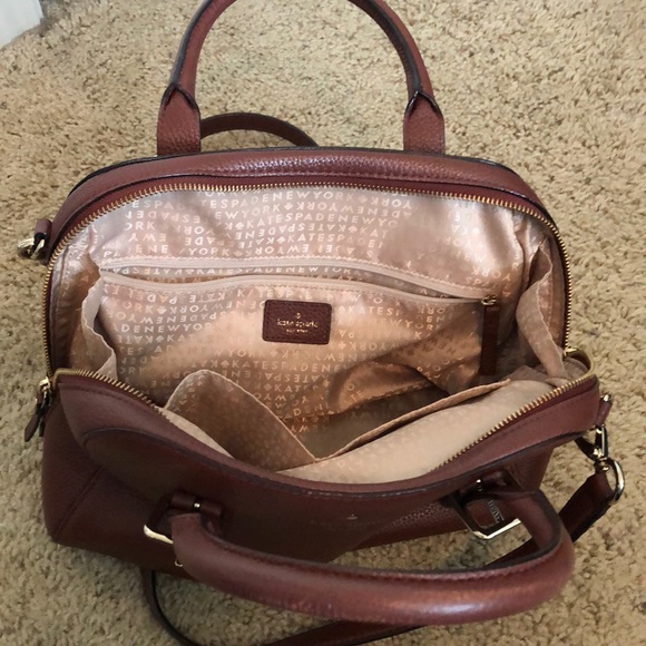 Kate Spade dark brown purse with crossbody strap - Picture 5 of 9